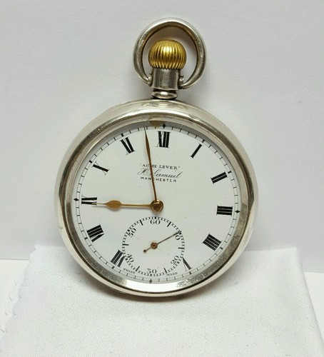 H SAMUEL MANCHESTER SILVER POCKET WATCH SWISS MOVEMENT 10 JEWELS SIZE 14S eBay