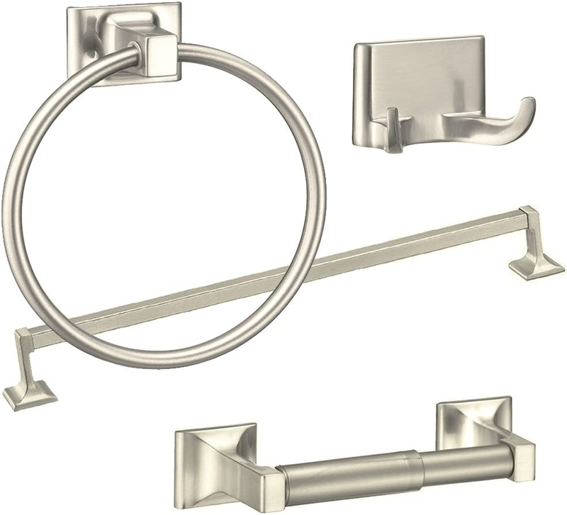 Randall Series 4-Piece Bath Accessories Set, Brushed Nickel