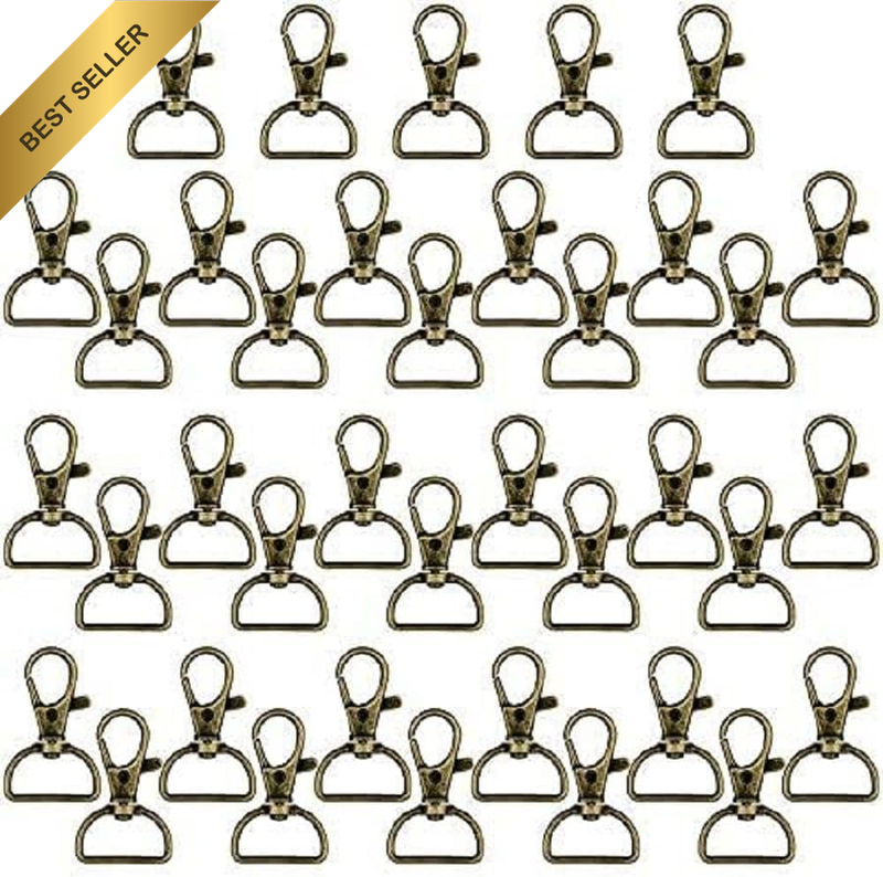 35 Pieces Swivel Clasps Lanyard Snap Hooks Keychain Clip Hook Metal Lobster Claw