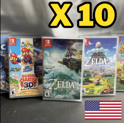 10X Box Protectors For Nintendo Switch Games Ships Fast From USA! Clear Sleeves