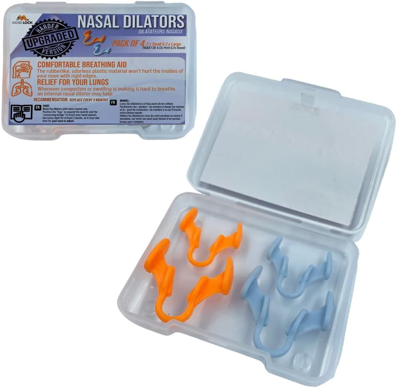 4Pcs Nasal Dilators for Snoring (2 Small, 2 Medium) - Sleep & Breath Aid