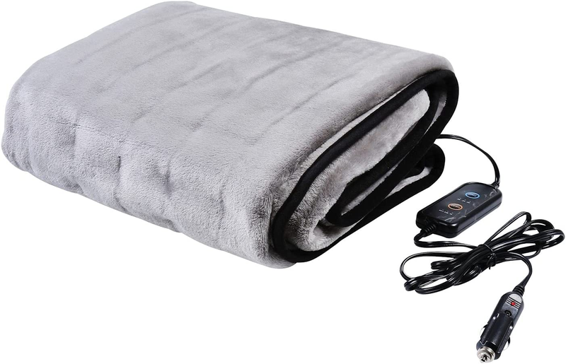 Heated Car Blanket, 12V Heated Blanket for Car Electric Blanket 12V Washable 3 H