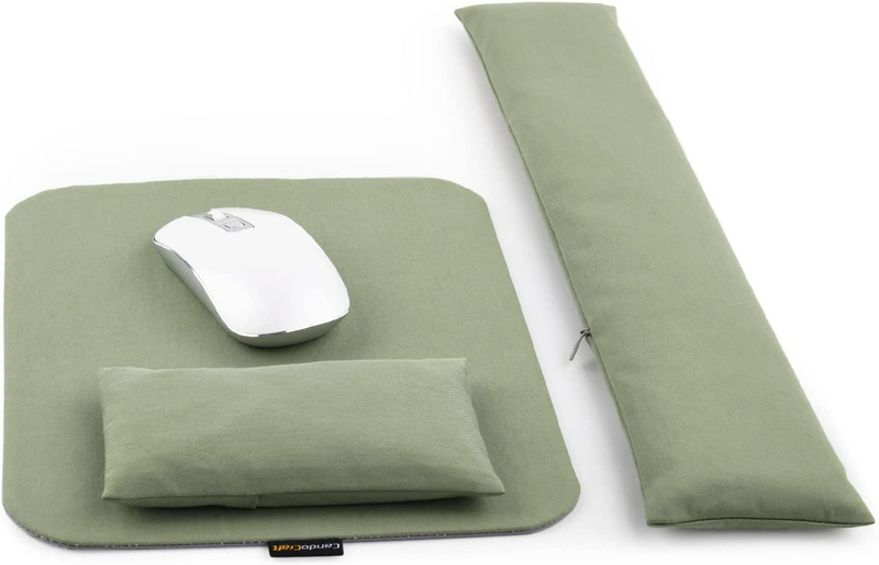 Large Mouse Pad with Wrist Support and Keyboard Wrist Rest Bean Bag Set, Ergonom