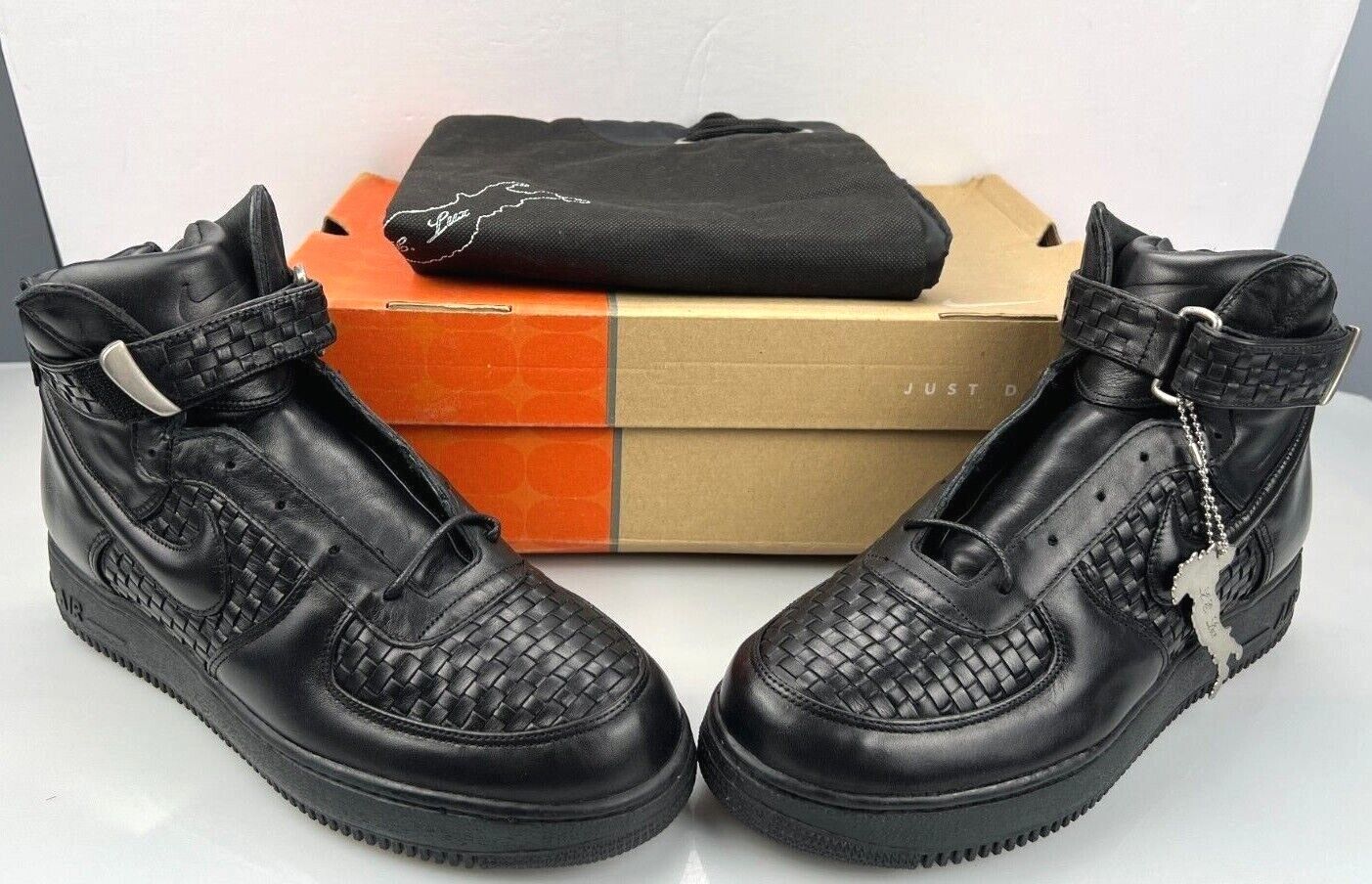 Nike AIR FORCE 1 HIGH LUX Black Men's Shoes Made in Italy Nike AIR FORCE 1 HIGH LUX Black Men's Shoes Made in Italy