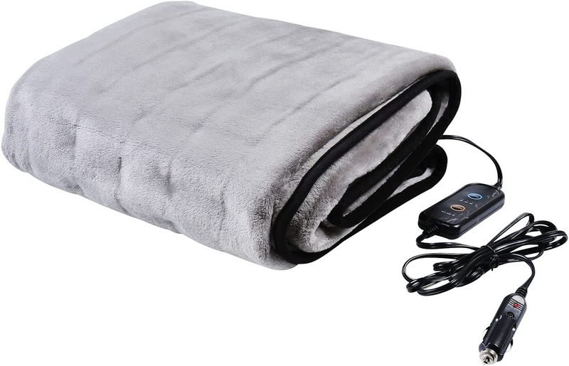 Heated Car Blanket, 12V Heated Blanket for Car Electric Blanket 12V Washable 3 H