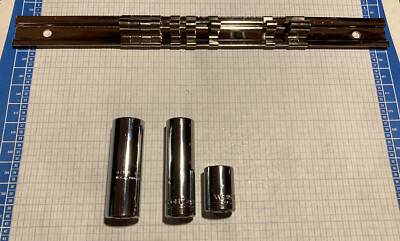 Wright Tool 2014 regular, 2514 deep 7/16 sockets; Proto 4716L Deep 1/2 socket, 6