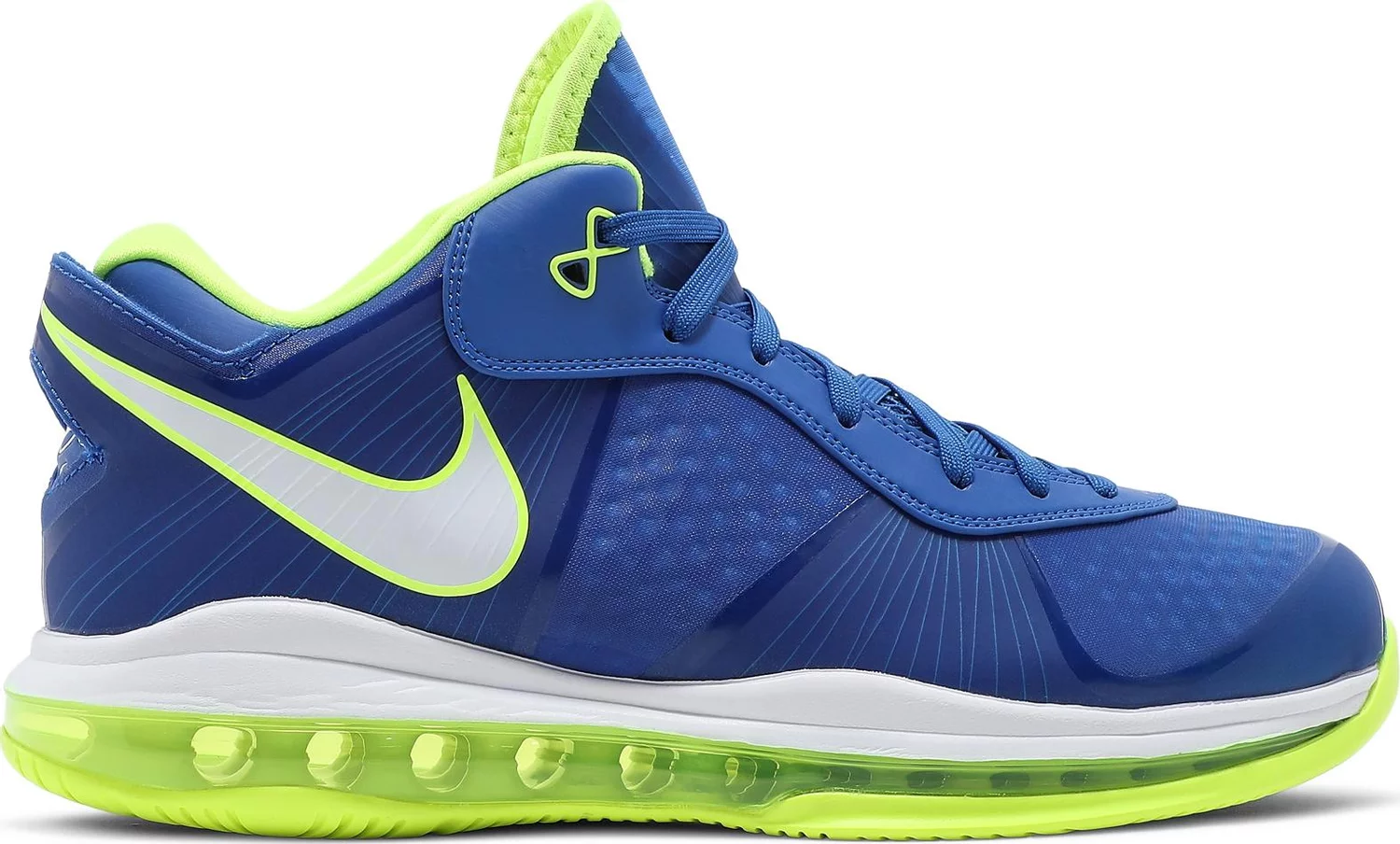 

Мужские кроссовки Nike LeBron VIII 8 V/2 Low QS Sprite Blue Volt Green White DN1581-400 10,5, Синий, Nike LeBron 8