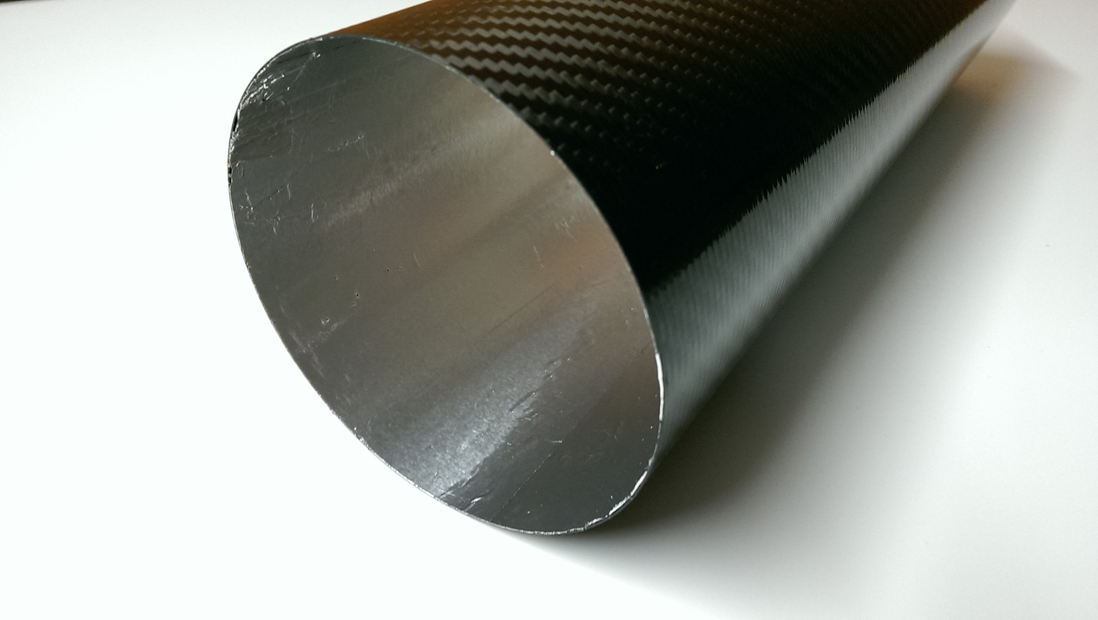 Motorcycle Exhaust Carbon Fibre Replacement Sleeve Round Oval 380mm x