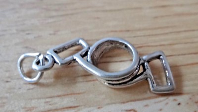 Sterling Silver 3D 18x10mm Exercise Tension Resistance Cord Charm