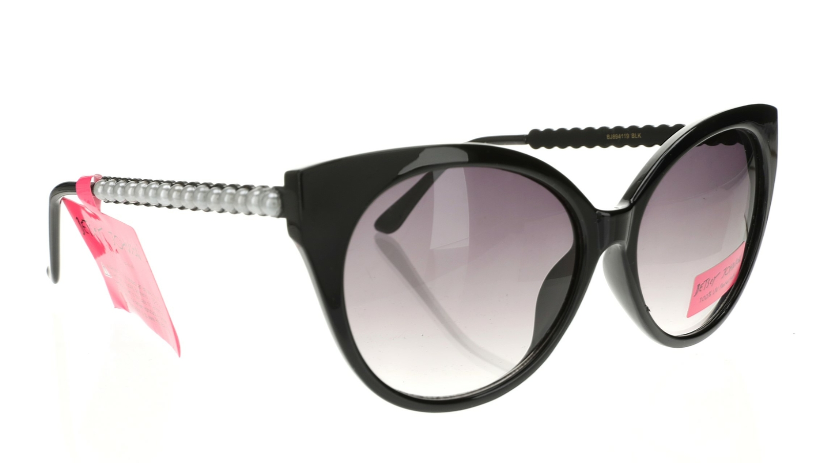 Betsey Johnson 255670 Womens BJ865147 Plastic Cat Eye Sunglasses Black