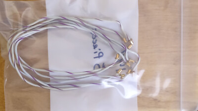 Five white/purple Tektronix 15  Peltola RF Cables from scope plug ins
