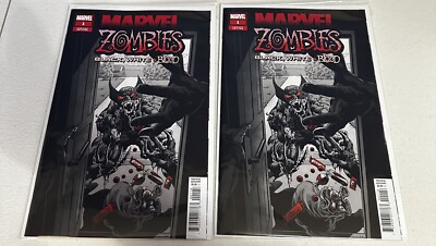 MARVEL ZOMBIES BLACK WHITE & BLOOD #1 1:50 DEODATO JR variant 2023 Lot Of 2