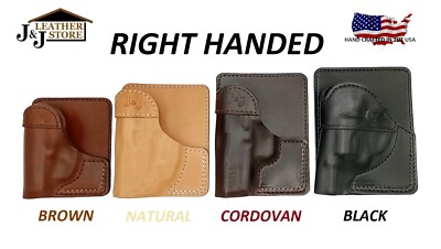J&J PHOENIX HP 22 / 25 FORMED WALLET STYLE PREMIUM LEATHER POCKET HOLSTER