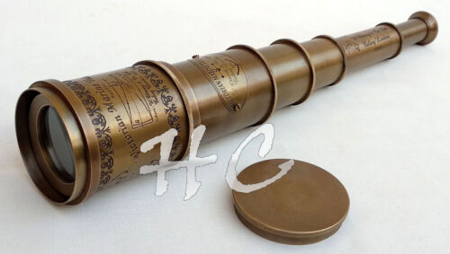 Victorian Marine Old Antique Telescope 18" Maritime Nautical Brass Spyglass Gift