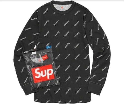 XL 黒　Supreme x Hanes Bones Thermal Crew Supreme Hanes Bones Thermal Crew Black M | eBay