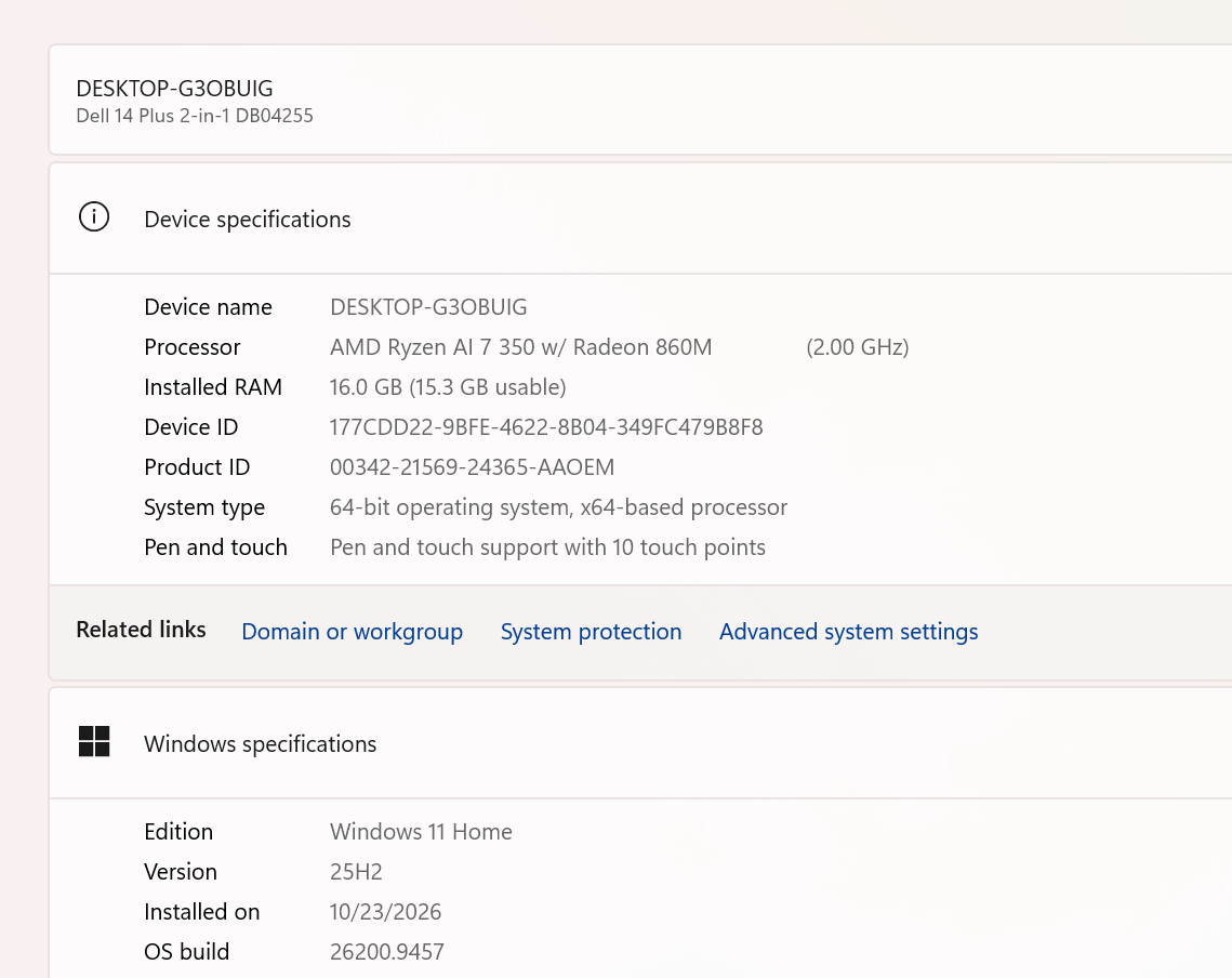 Dell 14 Plus 2-in-1 DB04255 14"FHD+ TOUCH AMD Ryzen AI 7 350 16GB 1TB 100% batt - Thumbnail 18
