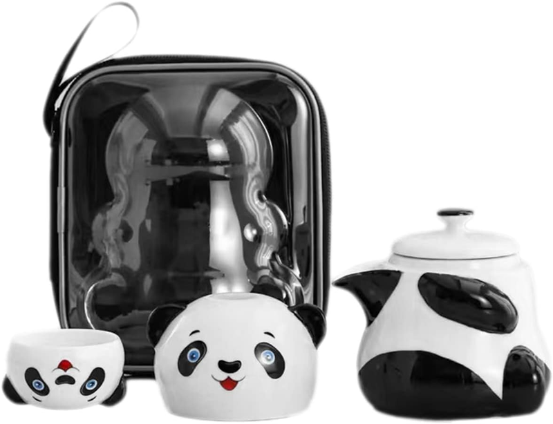 And Cup Set, Panda Shaped Portable Tea Set For Office, Outdoo