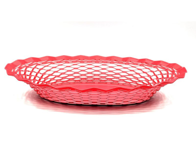 Roger Orfevre Stainless Steel Oval Serving Basket For Food or Bread, 9.8x7.1-in