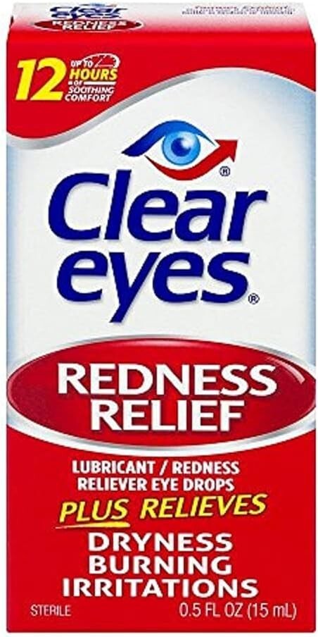Clear Eyes Redness Relief Lubricant Redness Relief Eye Drops, 0.5 oz