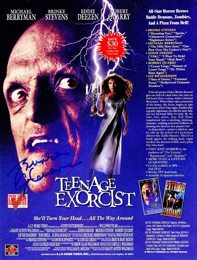 BRINKE STEVENS Signed Advertising - Teenage Exorcist | eBay