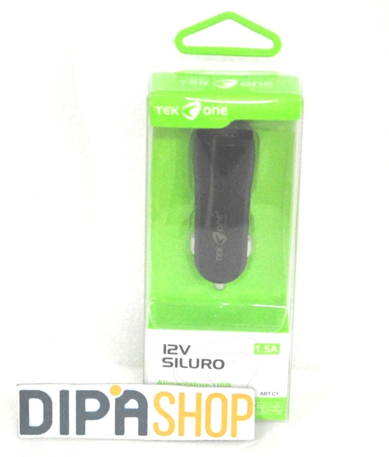 Adattatore Alimentatore Da Auto TeKone Siluro C1 Accendisigari Usb 1.5A Nero hsb