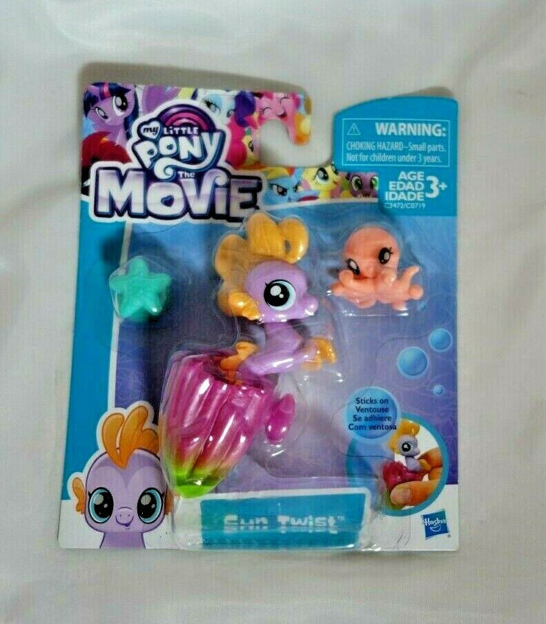 My Little Pony The Movie Crystal Pearl Sun Twist Sea Foam Ocean Gem set of 4 NEW