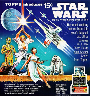 1977 Topps Star Wars Store Counter Advertising Standup Sign Sell Sheet