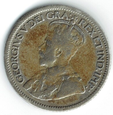 1932 SILVER 10 Cents - George V - The portrait of George V facing left