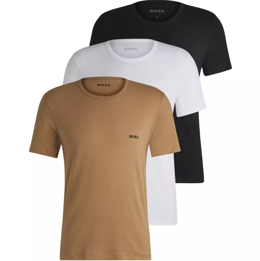 Mens T-Shirts BOSS Multicoloured 3 Pack Short Sleeve With Logo - Size L