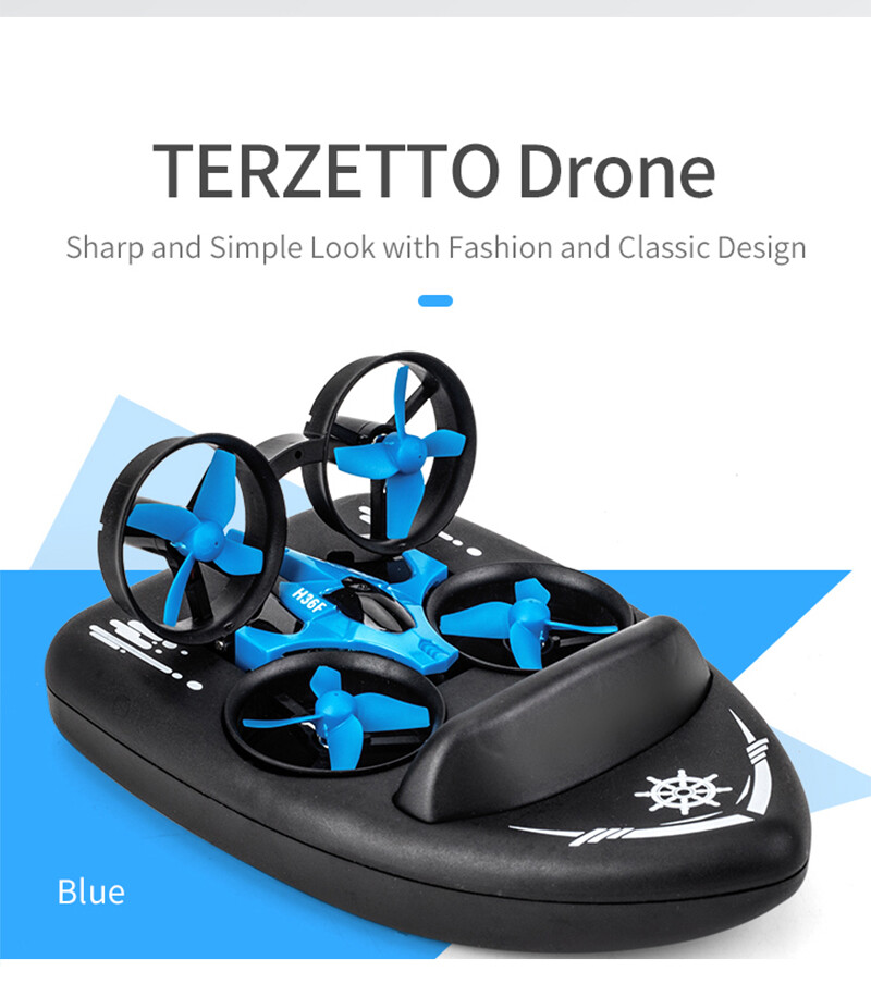 H36F 2.4G Vehicle Drone Boat JJRC 3in1Remote Control Toy Wit