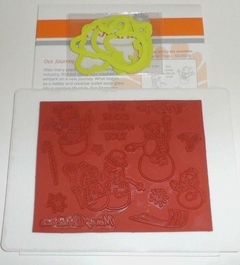 FSJ Fun Stampers Journey SNOWMEN DAYS Rubber Stamp & Die Sets SS-0519 Winter