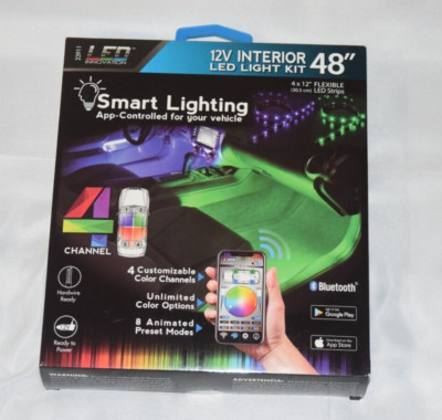 NEW LED Innovation 4 Channel 12v Car Interior Light Kit 48'' (23911)