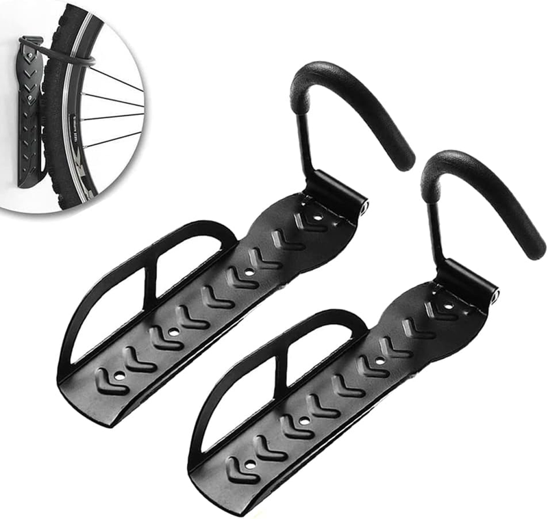 Bike Home Storage Rack-Wall Mounted Hanger Hook MTB Road Mountain (2pcs