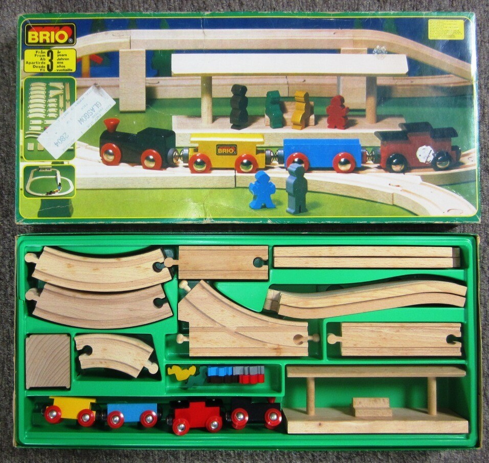 Traditional vintage wooden Brio Train set in Helensburgh, Argyll and