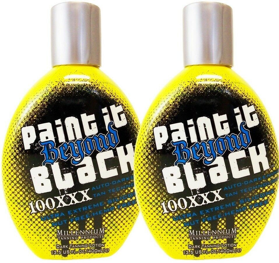 2 Millennium PAINT IT BEYOND BLACK 100XXX Bronzer Indoor Outdoor Tanning Lotion 