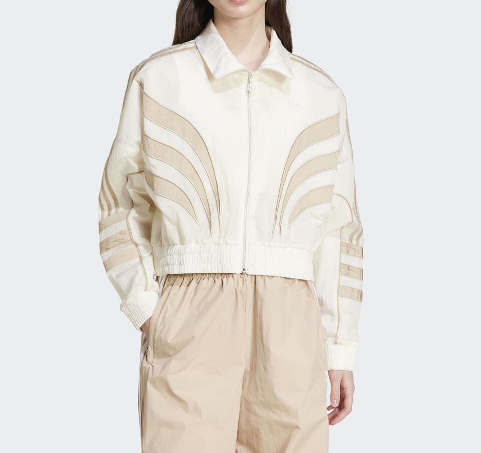 adidas アディダス　日韓ワールドカップ公式 Adidas Atlanta Cutline Loose Nylon Track Top Womens - White