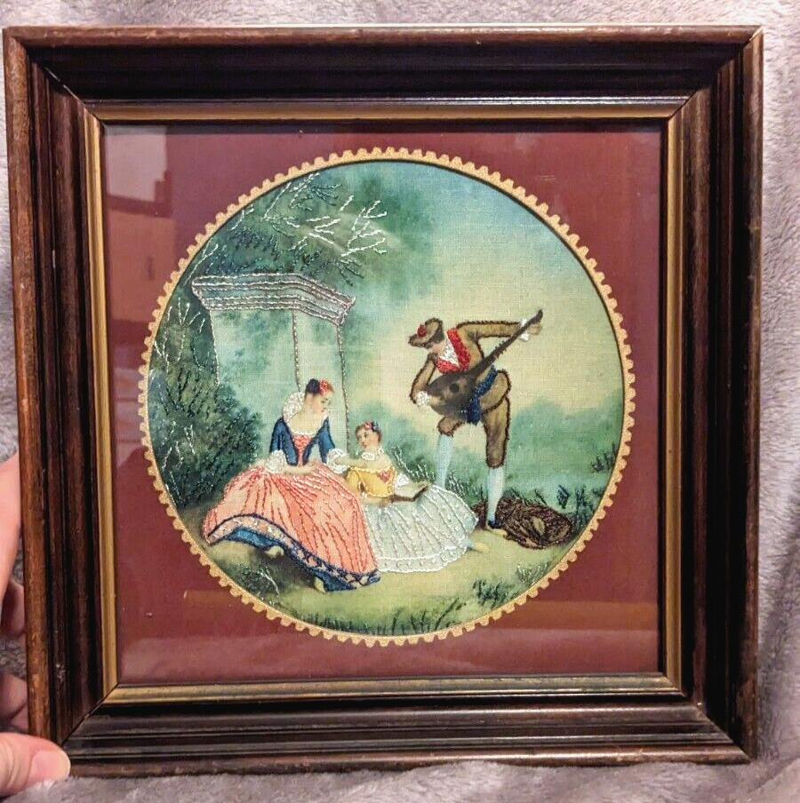 French Countryside Scene Red Matte