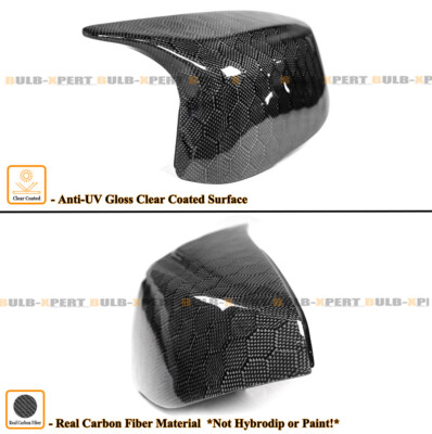 FOR 14-24 INFINITI Q50 Q60 M STYLE HONEYCOMB CARBON FIBER REPLACEMENT MIRROR CAP