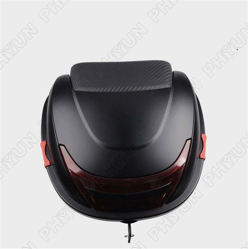 US Stock Black Motorcycle Rear Top Box Tail Luggage Storage Carrier Case w/Lock