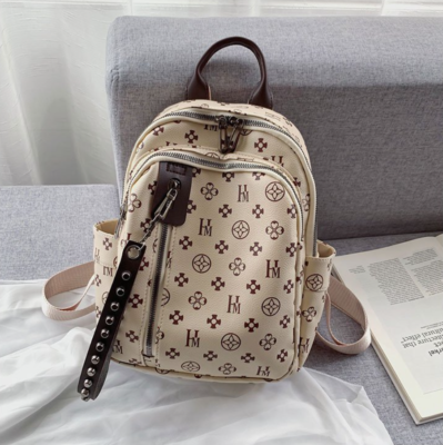 Designer leather top backpack womens