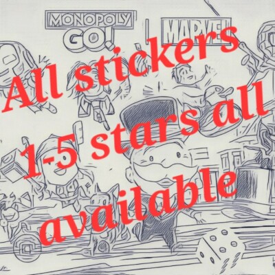 Monopoly Marvel GO   All Sticker Available 1 2 3 4 5