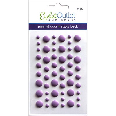 Eyelet Outlet EN54-E20C  Adhesive-Back Enamel Dots 54/Pkg-Matte Violet