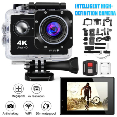 Upgraded 4K Action Camera/Sport Camera Wifi 1080P HD Waterproof Camcorder Remote