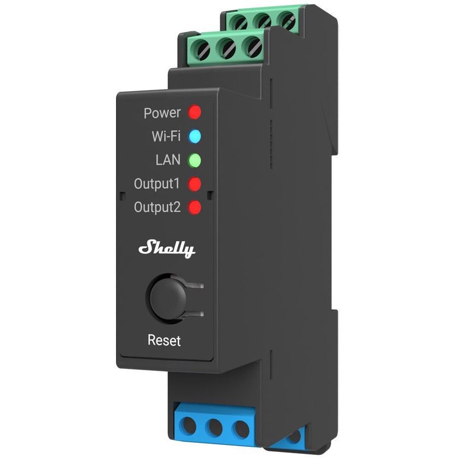 Shelly Pro 2, Relais 2 Kanäle