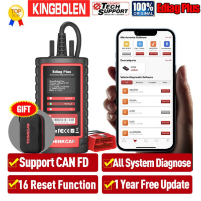 EDIAG PLUS Bidirectional Car Diagnostic Tool Full Software Free OBD2 Scanner