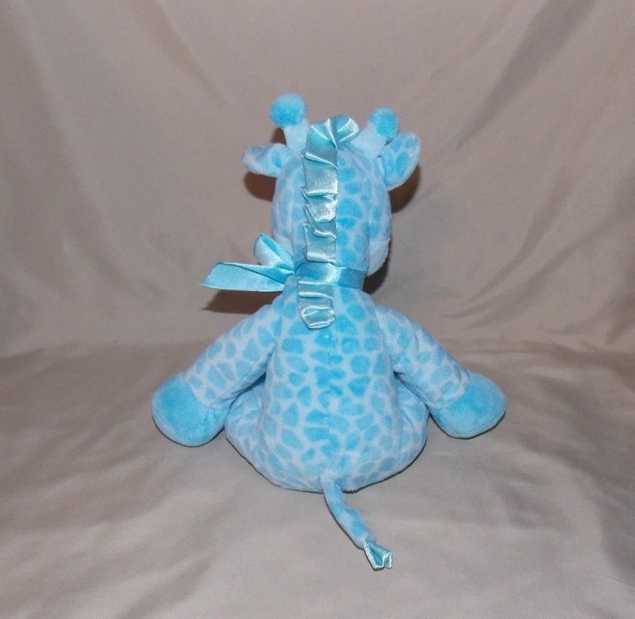 First & Main Baby Jingles stuffed plush Blue Giraffe 9
