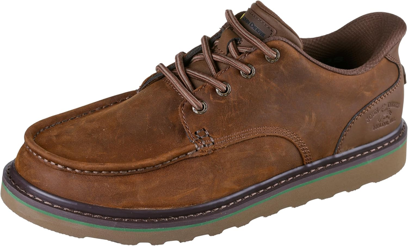 Skechers Mens John Deere Leather Moc Toe Brockman Bungee Slip Ins