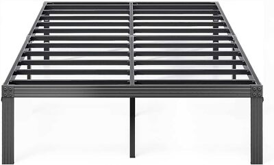 14'' Queen Size Metal Platform Bed Frame Heavy Duty Steel No Box Spring Needed