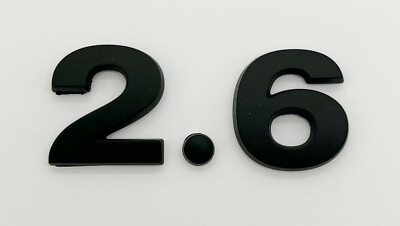 2.6 New Matte Black 3D Self-Adhesive Car Number Badge Emblem Sticker Decal UK