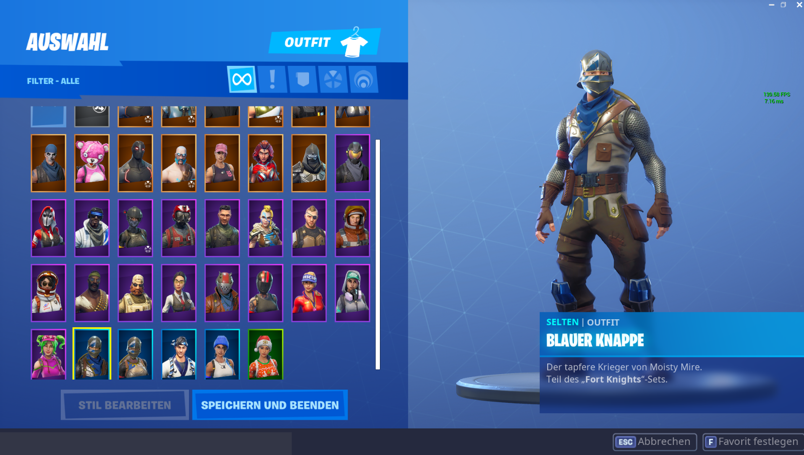 startseite - fortnite blauer knappe png